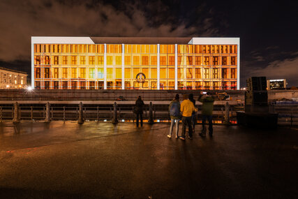 Sprechende Fassade am Humboldtforum - Visualisierung Palast der Republik