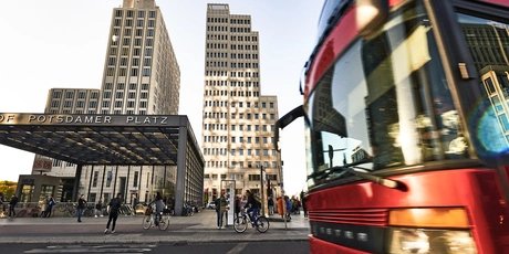 Bus tour at Potsdamer Platz City tour by bus through Berlin