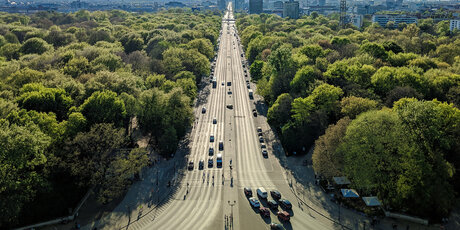 High Angle View Of Berlin Shot From Victory Column In Tiergarten