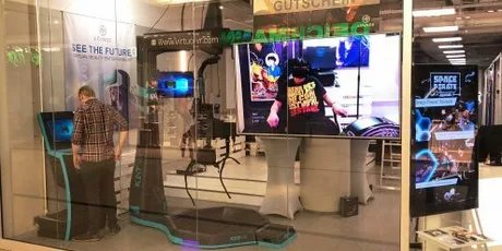 VR-Lounge Berlin  VR-Lounge Berlin: View through the window.