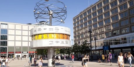 World Time Clock at Alexanderplatz World Time Clock at Alexanderplatz in Berlin