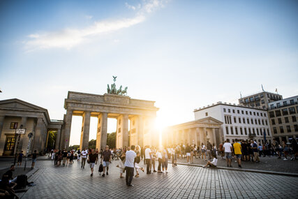 Cityscape photo of the Brandenburg Gate in Berlin