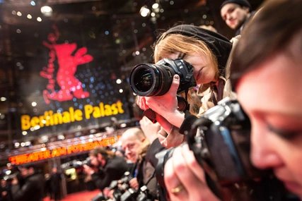 In front of the Berlinale Palace International Film Festival Berlin