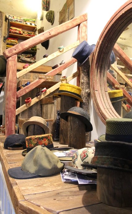 Inside milliner’s store Capt’n Crop Capt’n Crop milliner’s store in Berlin