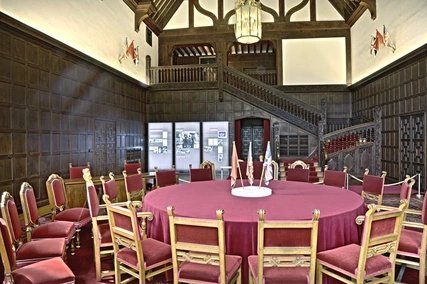 Potsdam, Neuer Garten, Cecilienhof Palace, Vestibule (Conference Room), Room 4. Potsdam, Neuer Garten, Cecilienhof Palace, Vestibule (Conference Room), Room 4.