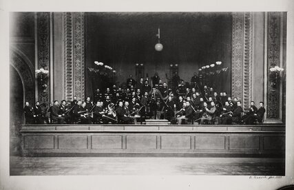 Erstes bekanntes Foto der Berliner Philarmoniker von 1888
