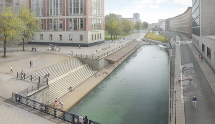 Flußbad am Humboldtforum Berlin