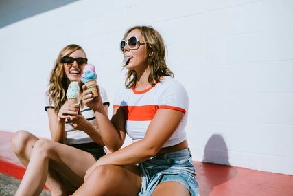 Friends eating ice cream Friends eating ice cream