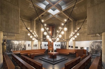 Protestant memorial church Plötzensee, interior Protestant memorial church Plötzensee, interior