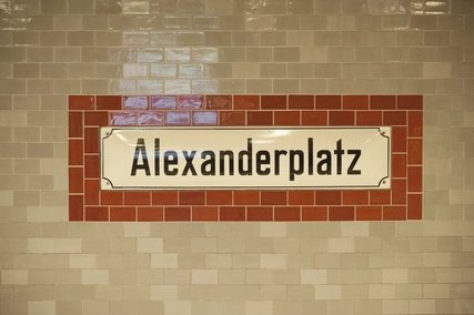 Alexanderplatz subway sign