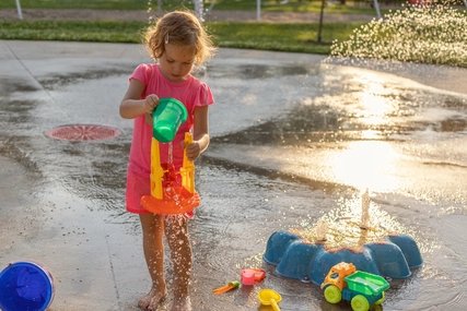 Cooling down in summer Wasserspielplätze