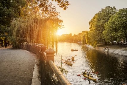 Landwehrkanal im Sonnenuntergang Kreuzberg, Landwehrkanal