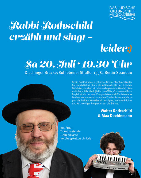 KEY VISUAL Rabbi Rothschild erzählt und singt – leider:)