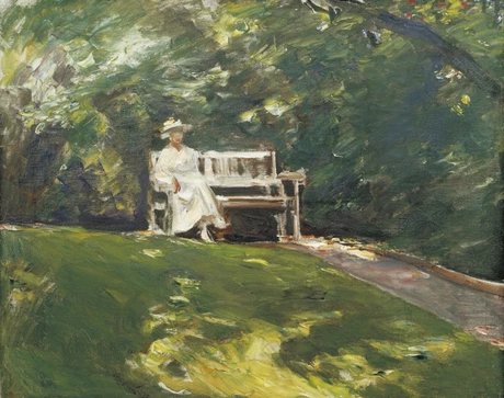 Max Liebermann, Die Gartenbank, 1916, SMB - Nationalgalerie, Max Liebermann, Die Gartenbank, 1916, SMB - Nationalgalerie,