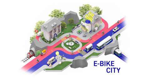 Visualisierung der E-Bike City