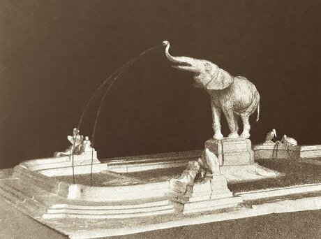 Entwurf eines Bronzeelefanten zu Ehren des Freiherrn vom Stein