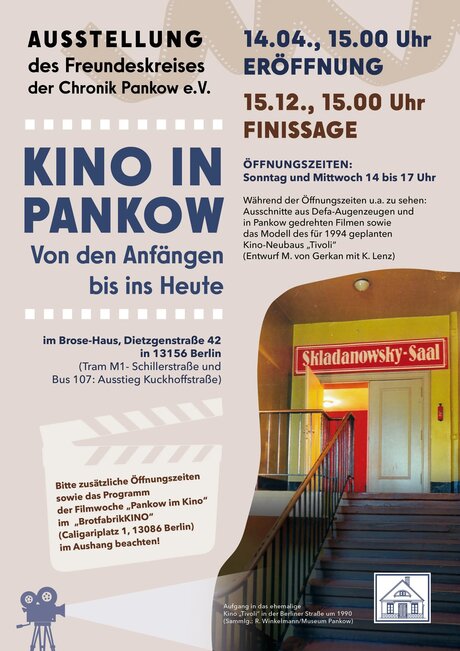 Plakat zur Ausstellung - Kino in Pankow