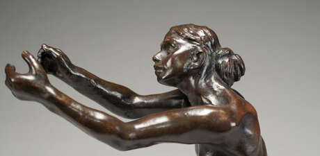 Camille Claudel, L’Implorante (petit modèle), Detail, Entwurf 1898 (Guss um 1905?), Bronze, Alte Nationalgalerie Foto: courtesy of Bowman Sculpture Gallery, London, UK