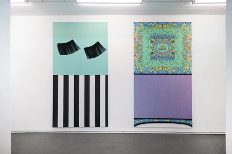 Isabelle Heske , Hope, 2020, Purple Rain, 2023, Ausstellungsansicht, PAROLI , DOD Gallery, Köln, Foto: Isabelle Heske