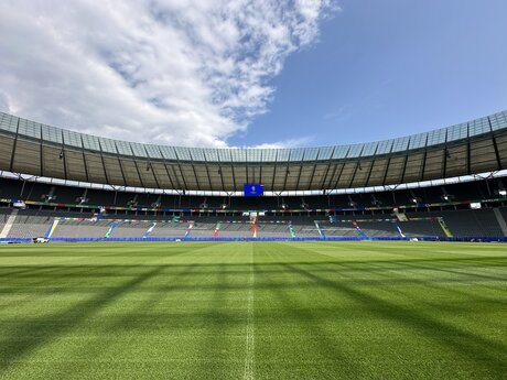 Berliner Olympiastadion im UEFA EURO 2024 Branding