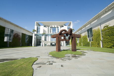 Work of art in front of German Chancellery