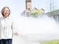 Nebelskultpur von Fujiko Nakaya im Skulpturengarten der Neuen Nationalgalerie Nebelskultpur von Fujiko Nakaya im Skulpturengarten der Neuen Nationalgalerie