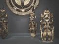 Zweigeschlechtliche Darstellung der Figur eines Ahnengeistes aus Papua-Neuguinea Zweigeschlechtliche Darstellung der Figur eines Ahnengeistes aus Papua-Neuguinea