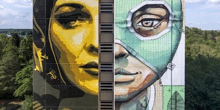 Freiluftgalerie ArtPark Tegel - Mural by Tankpetrol and Queen Kong