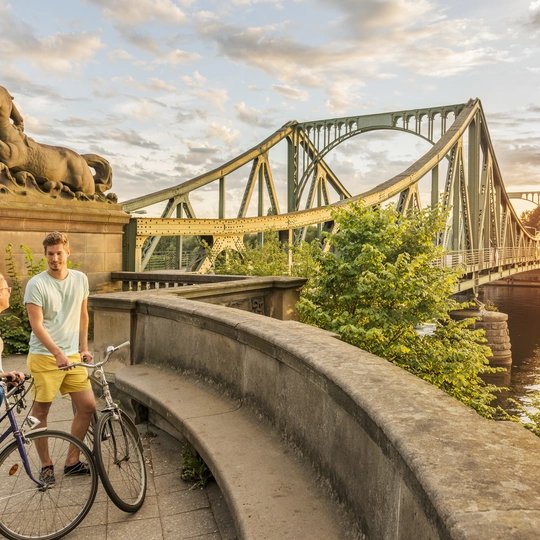 Glienicker Bridge in Berlin Cycling tour to the Glienicker Bridge on the outskirts of Berlin