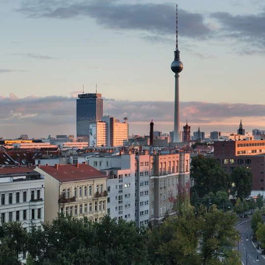 View over Berlin in the evening View over Berlin - Mitte