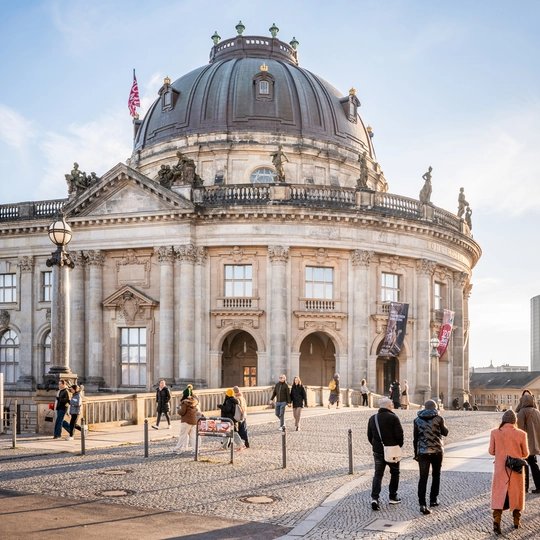 Museumsinsel, Bode-Museum winterliche Stimmung auf der Museumsinsel
