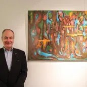„Bosques azules/blaue Wälder“ mit S.E. Vicente Albornoz. „Bosques azules/blaue Wälder“ mit S.E. Vicente Albornoz.