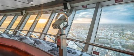 View from the television tower  Viewing level in the Berlin TV tower