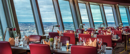 The revolving restaurant, Sphere, in the Berlin TV Tower