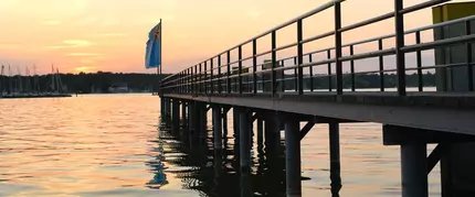 jetty at Wannsee Sunset at the Wannsee