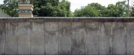 Berlin Wall, after 1989 with GDR watchtower