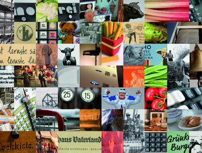 Collage mit Eindrücken von der Vielfalt des CULINARIUM © Stiftung Domäne Dahlem