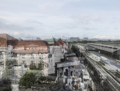 Michael Wesely mit Waldemar Titzenthaler: Bahnhof Zoo, Berlin 1898/2023