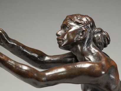 Camille Claudel, L’Implorante (petit modèle), Detail, Entwurf 1898 (Guss um 1905?), Bronze, Alte Nationalgalerie Foto: courtesy of Bowman Sculpture Gallery, London, UK