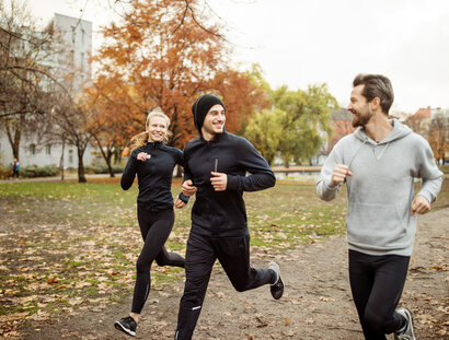 Laufgruppe im Park