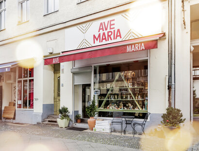 Ave Maria Schaufenster des Geschäftes Ave Maria in Berlin
