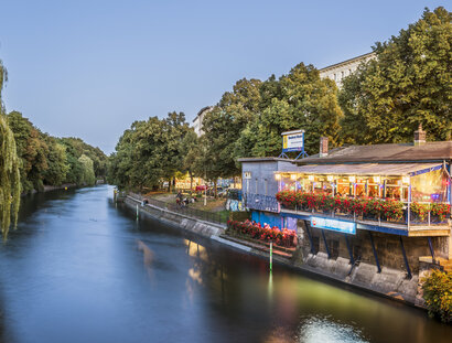 Restaurante Ankerklause en el Landwehrkanal