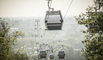 IGA Berlin 2017: cableway at the Gardens of the World Marzahn