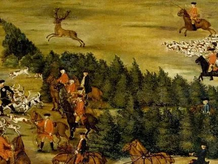 Friedrich I. bei der Jagd in Wusterhausen Friedrich I. bei der Jagd in Wusterhausen
