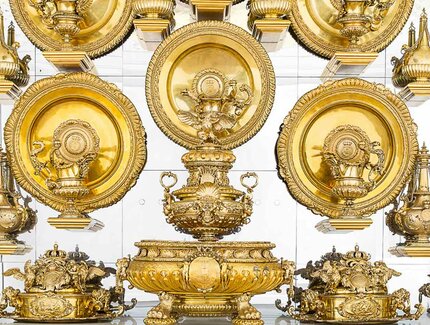 Das große Silberbuffet aus dem Rittersaal des Berliner Schlosses, Detail, Goldschmiedewerkstatt Biller, Augsburg, 1695-1698