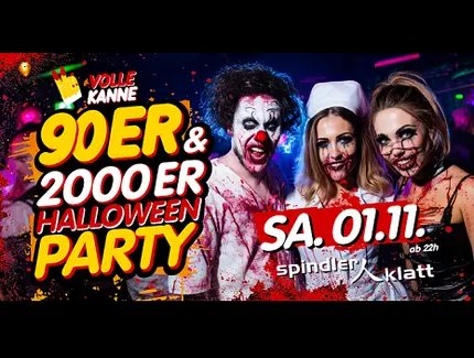 Volle Kanne 90er & 2000er – Halloween Party Volle Kanne 90er & 2000er – Halloween Party