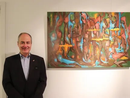 „Bosques azules/blaue Wälder“ mit S.E. Vicente Albornoz. „Bosques azules/blaue Wälder“ mit S.E. Vicente Albornoz.