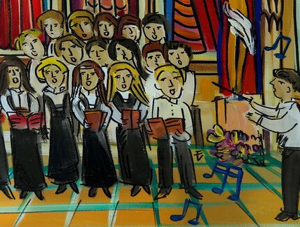 GRAFIK CHOR IN DER KIRCHE