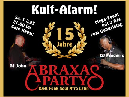 Abraxasparty feiert 15. Geburtstag