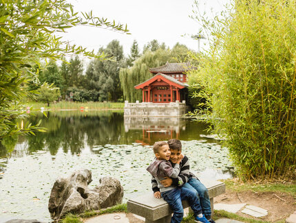 Visite avec des enfants aux Jardins du monde à Berlin